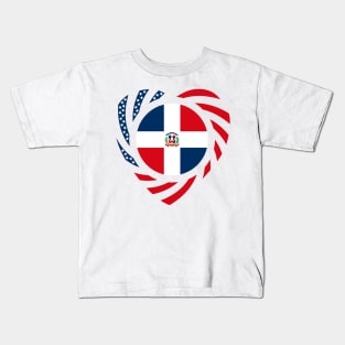 Dominican American Multinational Patriot Flag (Heart) Kids T-Shirt